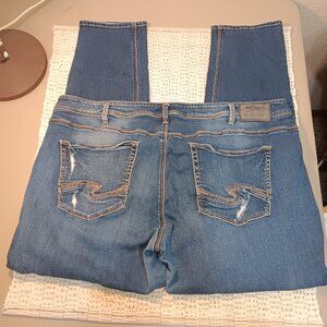 Silver Jeans Co. 'Sam' plus size women's distressed boyfriend jeans sz 24